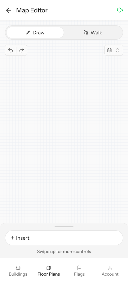 Floor plan editor with rooms and objects